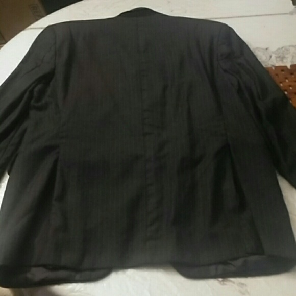 A black pinstripe wool blazer from Alfani - Picture 2 of 4